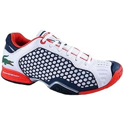 Womens Lacoste Repel White/Orange/Blue Tennis Shoes