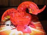 BAKUGAN B2 NEW LOOSE TRANSLUCENT PYRUS NOVA 12 RED DRAGONOID (CLEAR RED HORN TOO!) SOLID RED TRANSLUCENT 590G