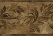 Chocloate Leaf Scroll Wallpaper Border