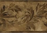 Chocloate Leaf Scroll Wallpaper Border