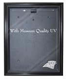 NFL Carolina Panthers Cabinet Style Jersey Display - Black with Museum Quality UV Upgrade