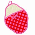 Jessie Steele Red and Pink Polka Dot Scalloped Pot-Mitt