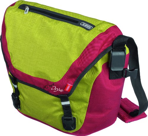 ABUS Men's/Uni Pannier Dryve Messenger Bag St 8600, 35 x 13 x 28 cm, Blackberry/Lime