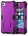 SKYLMW iPhone 4 Case, iPhone 4S Case, Powerful Protection [Built in Kickstand], Hybrid Hard Soft Durable Bumper Case Armor Case Back Cover Case for Apple iPhone 4 4S Purple
