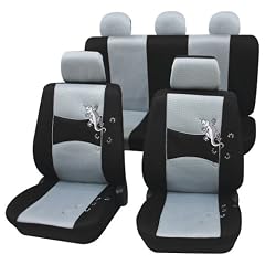 Cartrend 60223 Sitzbezug Komplett-Set "Gecko Mesh" grau, mit Dokunaht