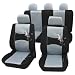 Cartrend 60223 Sitzbezug Komplett-Set "Gecko Mesh" grau, mit Dokunaht