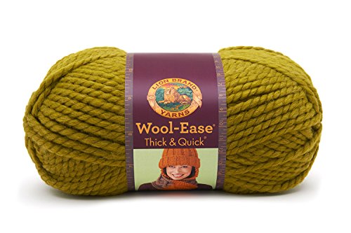 Lion Brand Yarn 640-132G Wool-Ease Thick and Quick Yarn, Lemongrass