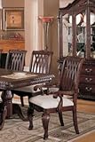 Set of 2 Dining Arm Chairs - Traditional Dark Cherry Finish