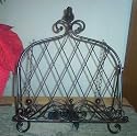 Cookbook Holder Wrought Iron Antiqued Rust Finish