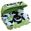 Soggs 6 pairs of cow design socks in an egg carton