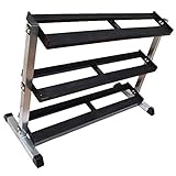 FXR Sports 3 Tier Heavy Duty Steel Hex Dumbbell Storage Rack