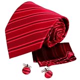 Y & G Dunkelrot Männer Krawatten Seidenkrawatten maroon formalwear Manschettenknöpfe Taschentuch Set H5051