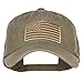 MG USA Flag Embroidered Washed Dyed Cap - Khaki OSFM