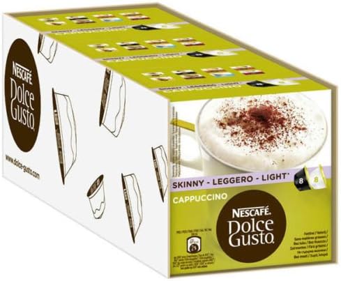 Nescafe Dolce Gusto Coffee Capsules- 3 Boxes Of 16 Pods - Choose From 29 Flavour - Skinny Cappuccino