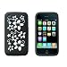 Neues Qualit�t Schwarz Blumen Muster Silikon Schutzh�lle F�r Apple IPhone 3 3g 3GS Von Yousave