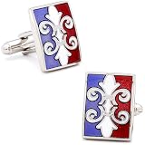 Silver Plated Dueling Fleur Cufflinks