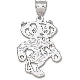University of Wisconsin Bucky Giant 2 Sided Pendant (Silver)