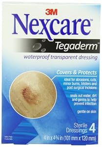 Nexcare Tegaderm Transparent Dressing 4 Inch X 4 3/4 Inch, 4-Count