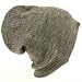 Soft Ribbed Slouchy Gossip Baggy Loose Beanie Hat Slouch Style Skull Cap Ski Hat Light Grey