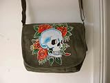 TATTOO STYLE SHOULDER BAG..SKULL DESIGN