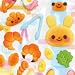 3D sponge sticker set with bread cake bakery