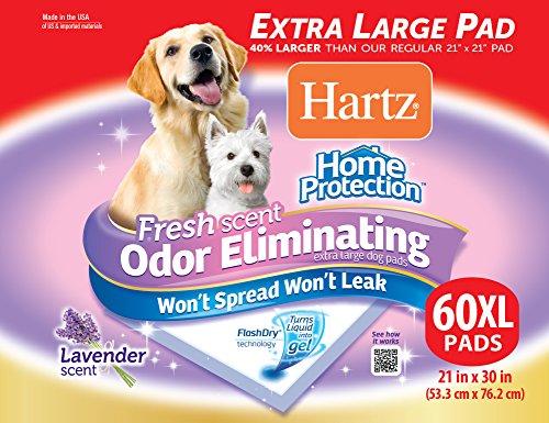 Hartz 60 Count Home Protection Odor Eliminating Dog Pads, X-Large