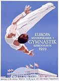 1959 Copenhagen Olympic Gymnastic Poster By Unknown Size 1650 X 2250 Art Poster Print On Canvas