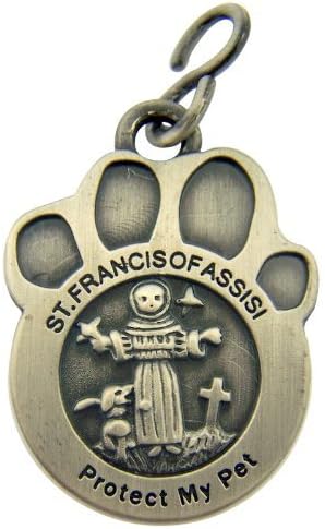 St Francis Paw Print Pet Medal
