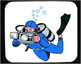 Mouse Pad with camera, diver, photography, photographer, scuba, diving
