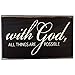 with God All Things are Possible Wood Sign Black