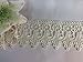 2 Yards, Scalloped Edges w/Flowers and Diamond Stem, Ivory New, 3