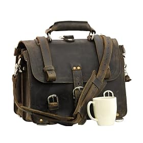 Buy A Dark Coffee Brown Leather Briefcase, Backpack, Handbag They'll Fight Over When You're Dead by Saddleback Leather Co.