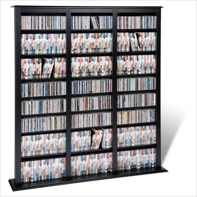 Cheap Prepac Black Triple Barrister Media (DVD CD Games) Storage Rack Reviews