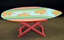 Girls Flower Surfboard Surf's Up Folding Table Indoor Outdoor Use