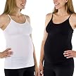 Cocoon Maternity Seamless Cami- 2 pack (Black and White)