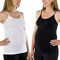Cocoon Maternity Seamless Cami- 2 pack (Black and White)