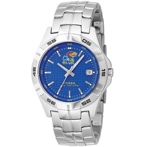 Fossil Men's LI2950 NCAA Kansas Jayhawks Round Dial Watch