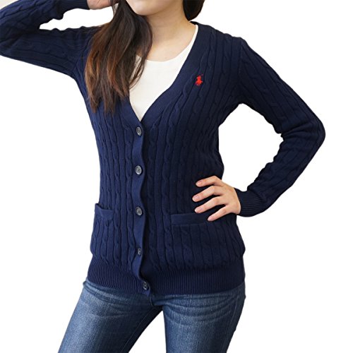 (ラルフローレン)RALPH LAUREN レディース 長袖 カーディガン ニット セーター ポニーマーク ワンポイント 刺繍 [並行輸入品]
