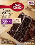 Betty Crocker Supermoist Cake Mix, Triple Chocolate Fudge, 15.25-Ounce (Pack of 6)