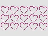 Produkt-Bild: Wandtattoo Herzchen 15 s&uuml;&szlig;e Herz Wandsticker (HZ115)-pink41