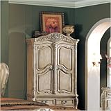 IMAGE OF Wildon Home NC8004TV Nicia TV Armoire in Whitewash