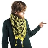 Black/Yellow Kafiyah Scarf