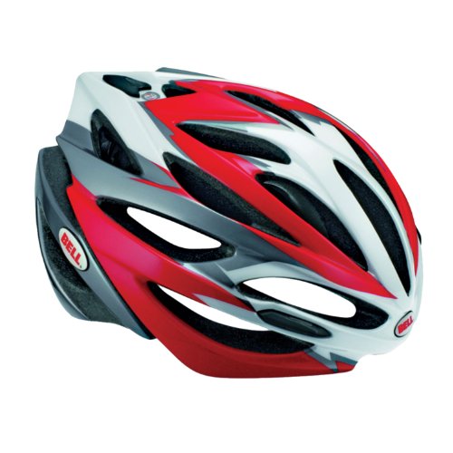 Bell Array Bike Helmet (Red/White, Medium)