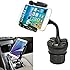 Smartphone Car Mount Holder, iKross Universal Car Cup Holder Mount with 3 Sockets and 2 USB charging port 2.1A - Black