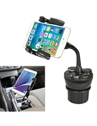 Wireless: Smartphone Car Mount Holder, iKross Universal Car Cup Holder Mount with 3 Sockets and 2 USB charging port 2.1A - Black - iKross