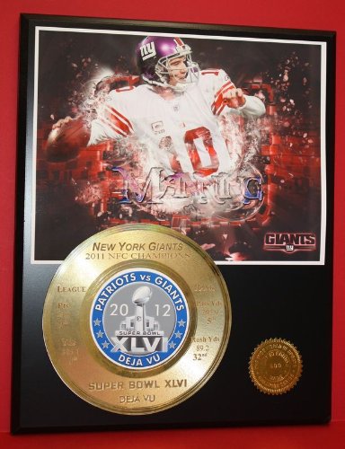 NEW YORK GIANTS NFC CHAMPIONS LIMITED EDITION STAT PLAQUE FOR SUPER BOWL XLVI