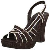MIA Women's Sugar Wedge Sandal,Dark Brown,8.5 M US