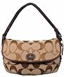 Coach Khaki Signature Flap Duffle Shoulder Handbag 15171 24CM