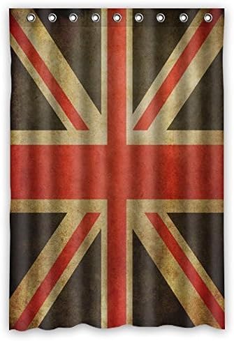 Custom British Flag Polyester Fabric Window Curtain 50"X84"(One Piece) Panels for Bed/Living Room