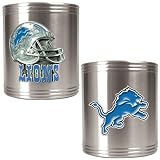 NFL Lions 2 Piece Stainless Steel Can Holder Set